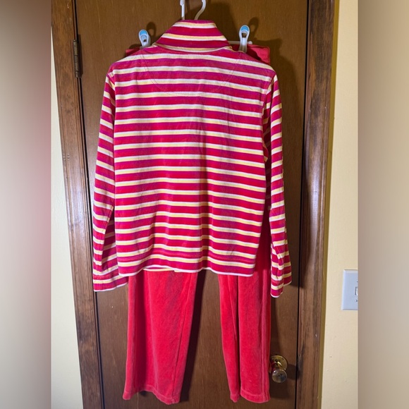 Striped Red and Yellow Women’s Velour Active Wear Tracksuit Size M - Picture 2 of 10